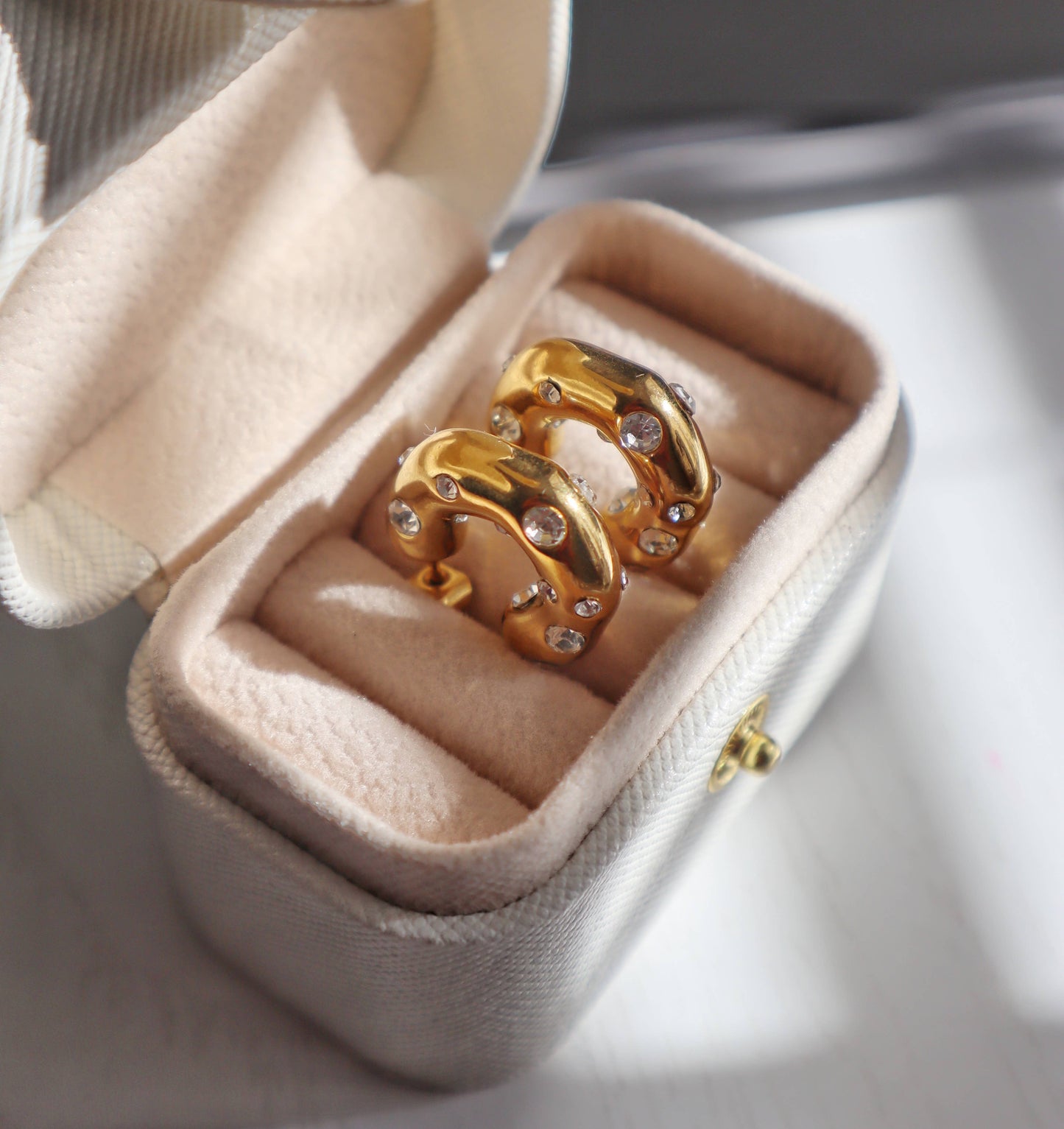 Dazzle Chunky Gold Hoops