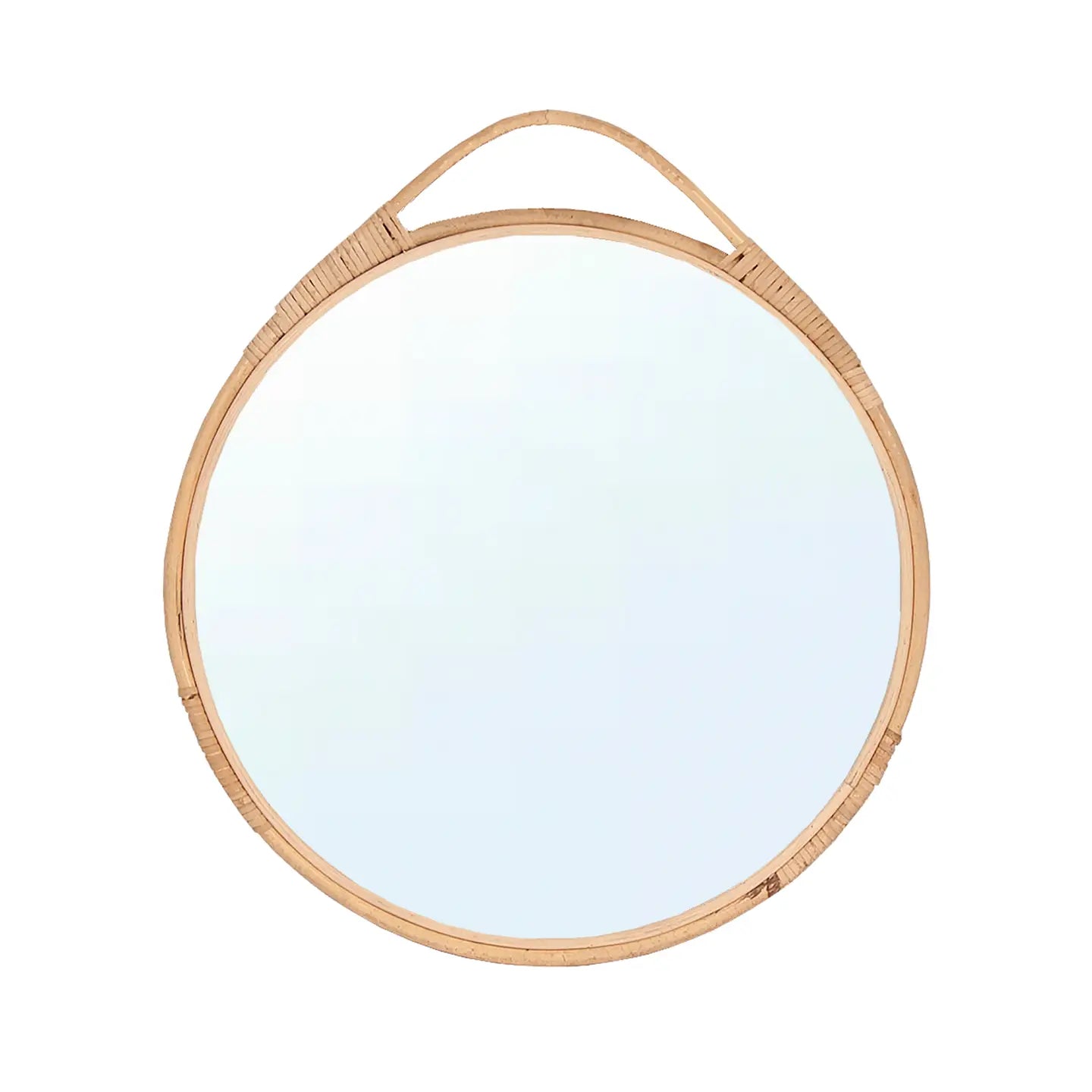 Round Rattan Mirror